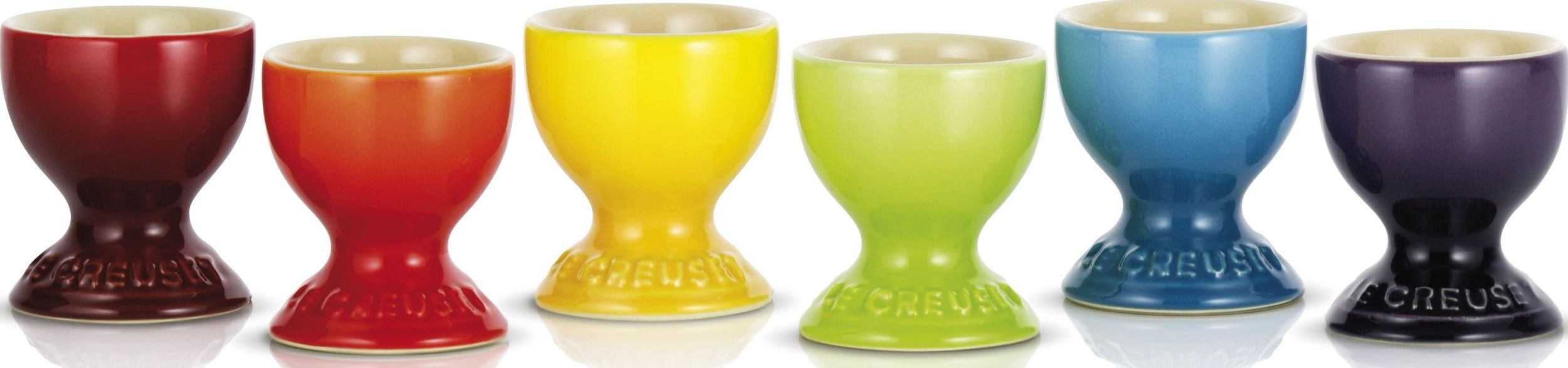 Le Creuset Stoneware Rainbow set of 6 egg cups