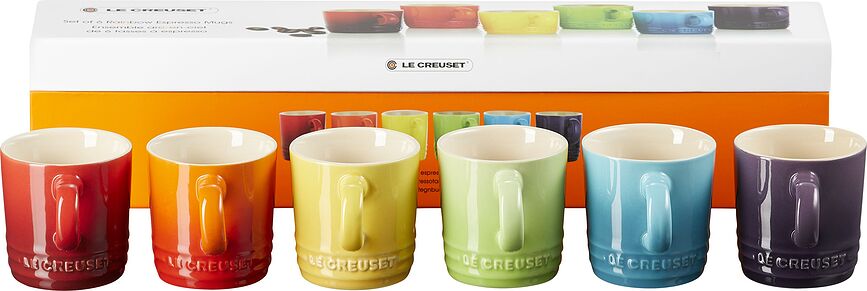 Le Creuset Rainbow Κούπες εσπρέσο, 100 ml, πολύχρωμες, 6 τμχ