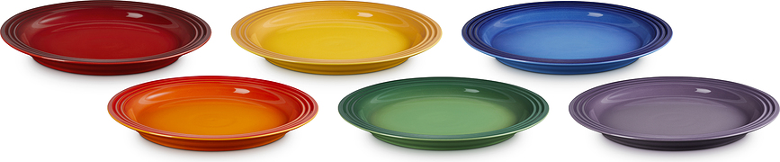 Le Creuset Rainbow Krožniki za glavno jed, 27 cm, 6 kosov