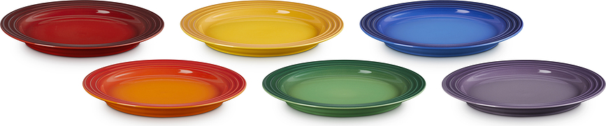 Le Creuset Rainbow Krožniki za zajtrk, 22 cm, 6 kosov