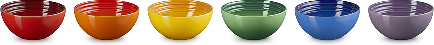 Le Creuset Rainbow Μπολ για σνακ, 330 ml, πολύχρωμα, 6 τμχ