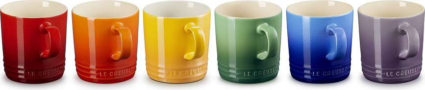 Le Creuset Rainbow Muggar 350 ml, 6 st