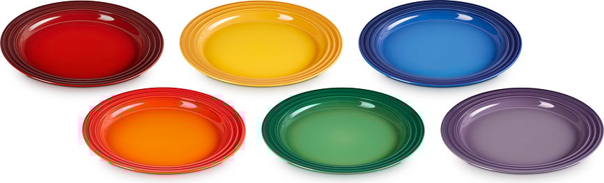 Le Creuset Rainbow Πιάτα Πρωινού, 22 cm, 6 τμχ