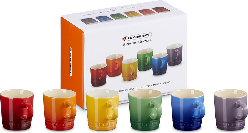 Le Creuset Rainbow Tasses, 200 ml, Lot de 6