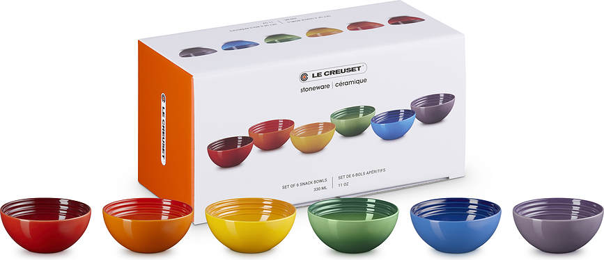 Le Creuset Rainbow Zdjelice za grickalice 330 ml 6 kom.