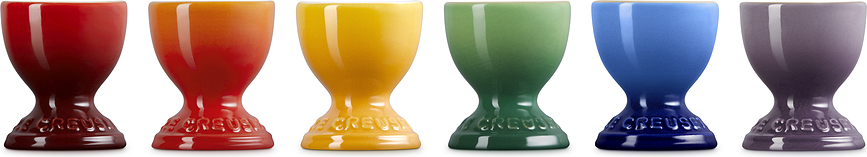 Le Creuset Skodelice za jajca Rainbow, 6 kosov