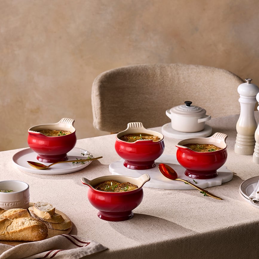 Le Creuset Skodelice za juho, 600 ml, kameninske, sive, 2 kosa