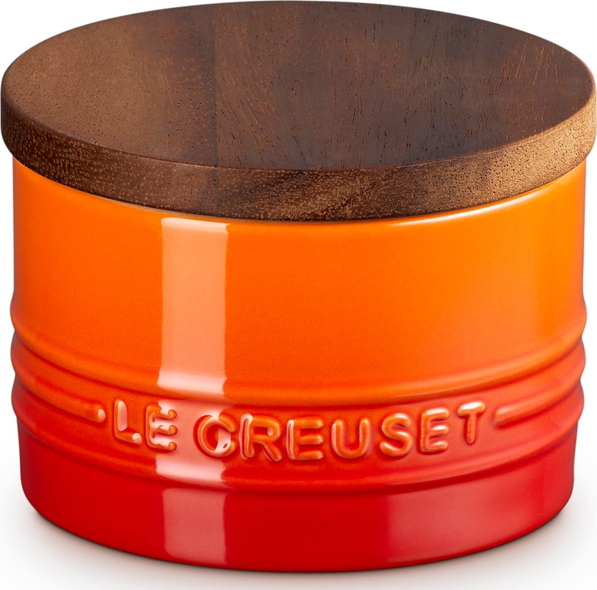 Le Creuset Spremnik s drvenim poklopcem 200 ml plameno narančasti