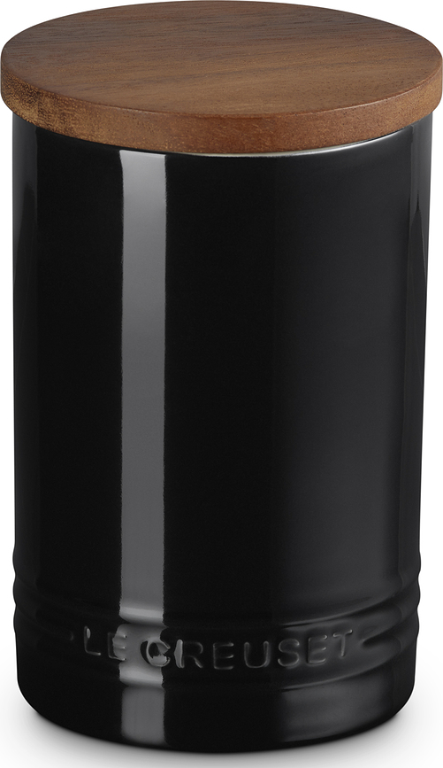 Le Creuset Spremnik s drvenim poklopcem 770 ml crni
