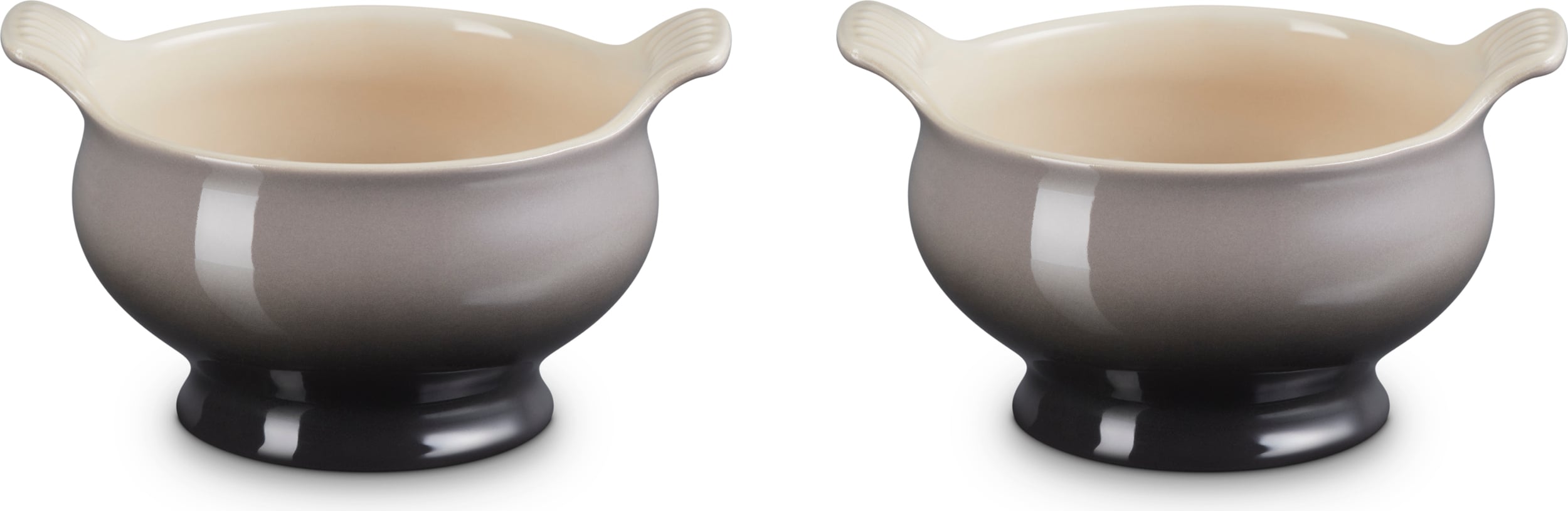 Suppenschüssel Le Creuset Steingut-Suppenschalen 600 Ml, Grau, 2 St.