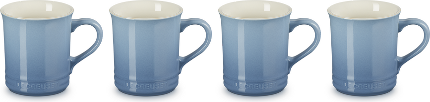 Le Creuset Tasses 400 ml, chambray, Lot de 4