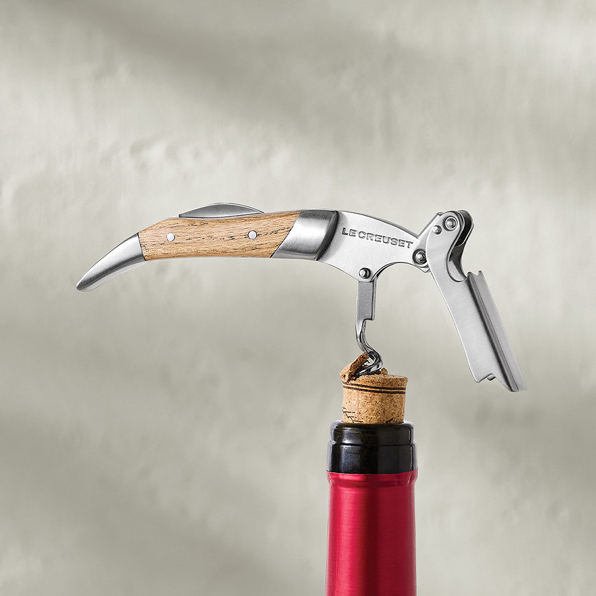 Le Creuset Premium Tire-bouchon, bois de noyer