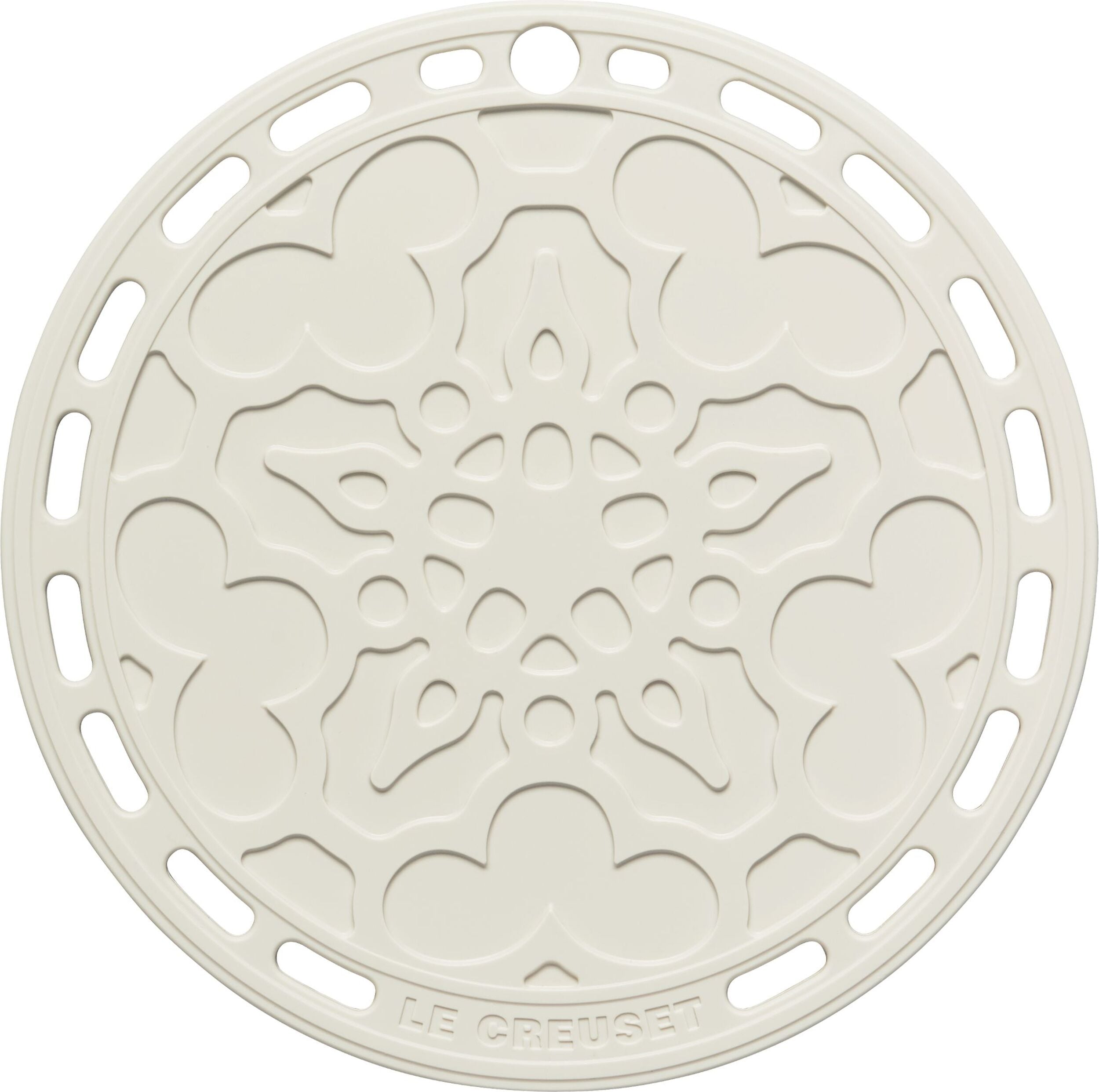 Le Creuset Untersetzer für heißes Geschirr 20 cm mit Muster beige