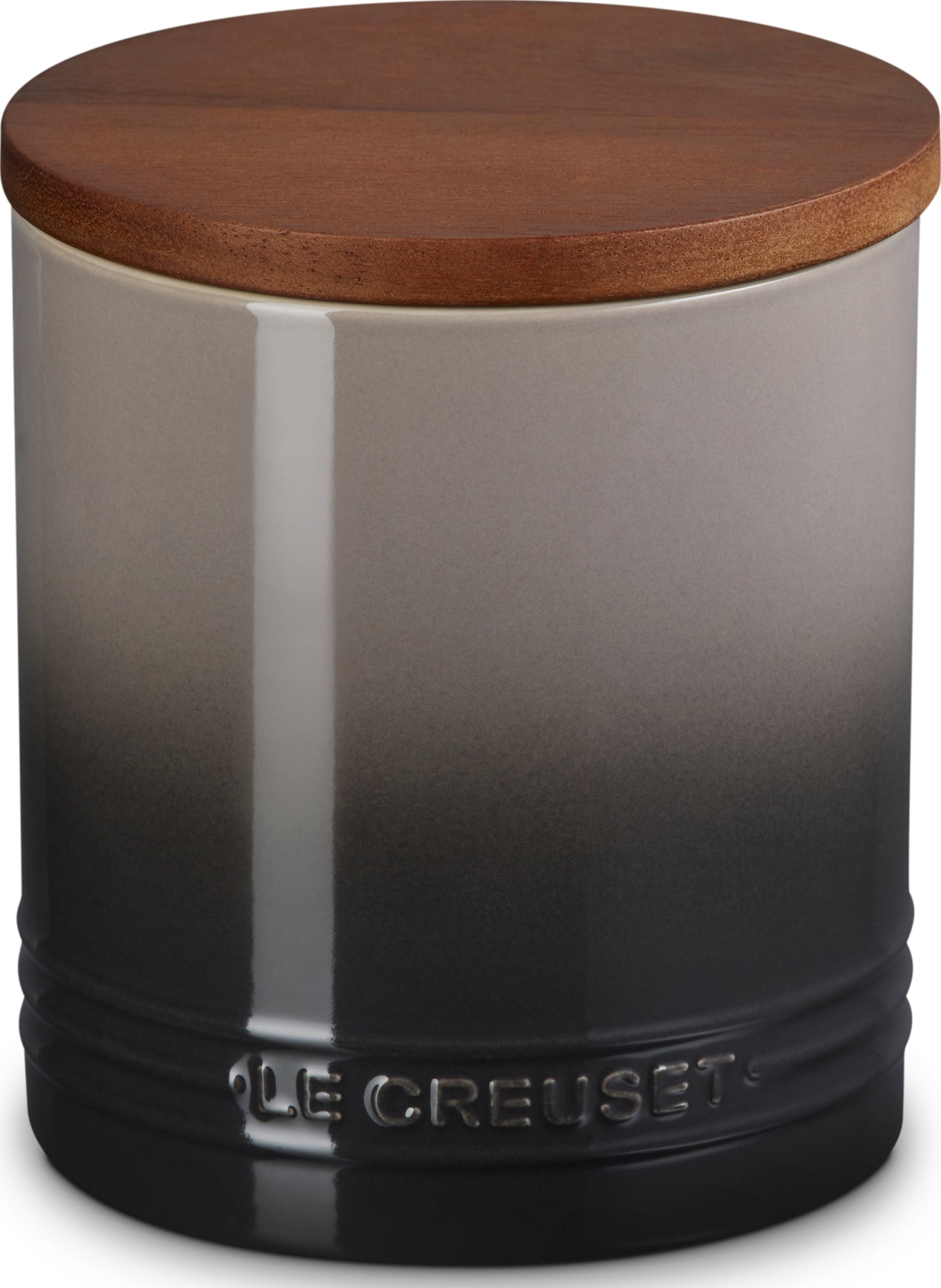 Le Creuset Vorratsdose mit Holzdeckel 1,1 l, grau