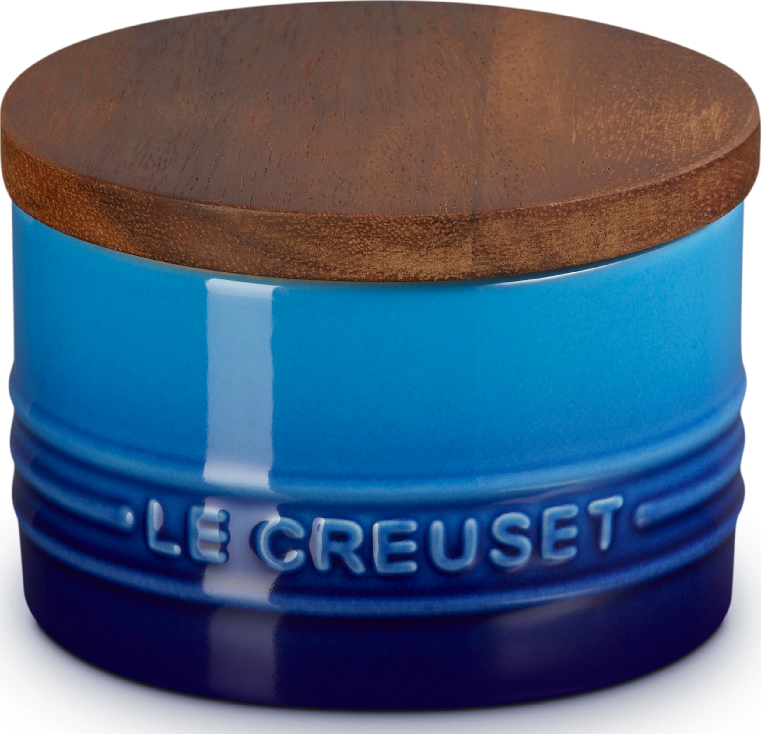 Le Creuset Vorratsdose mit Holzdeckel 200 ml, tiefblau