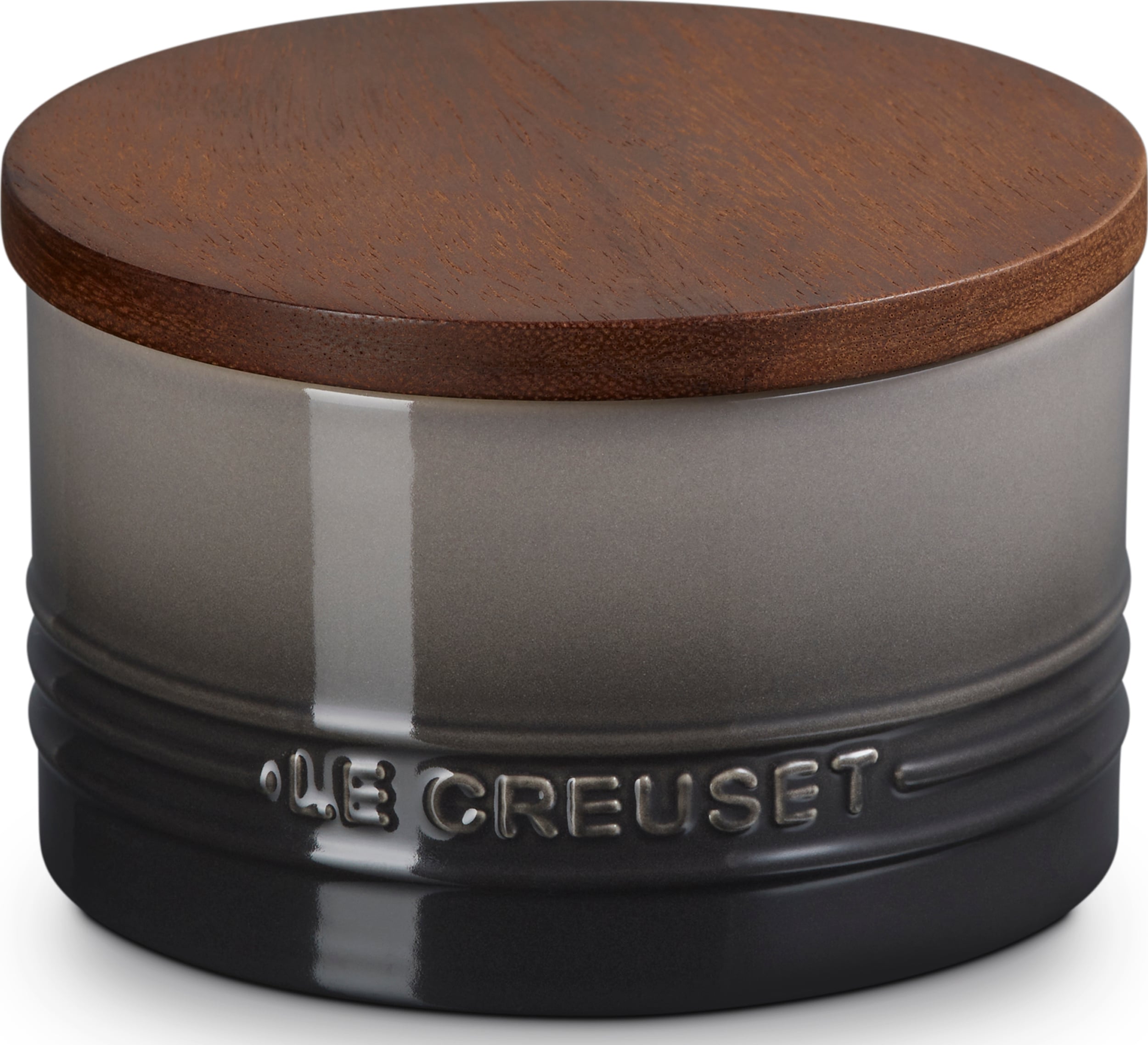 Le Creuset Vorratsdose mit Holzdeckel, 470 ml, grau