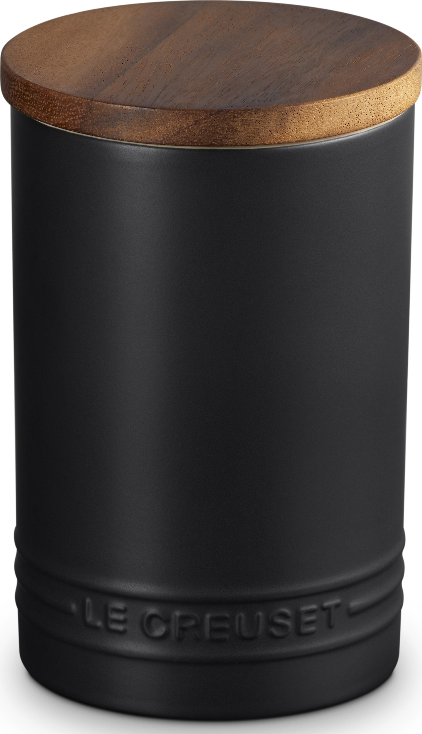 Le Creuset Vorratsdose mit Holzdeckel, 770 ml, mattschwarz