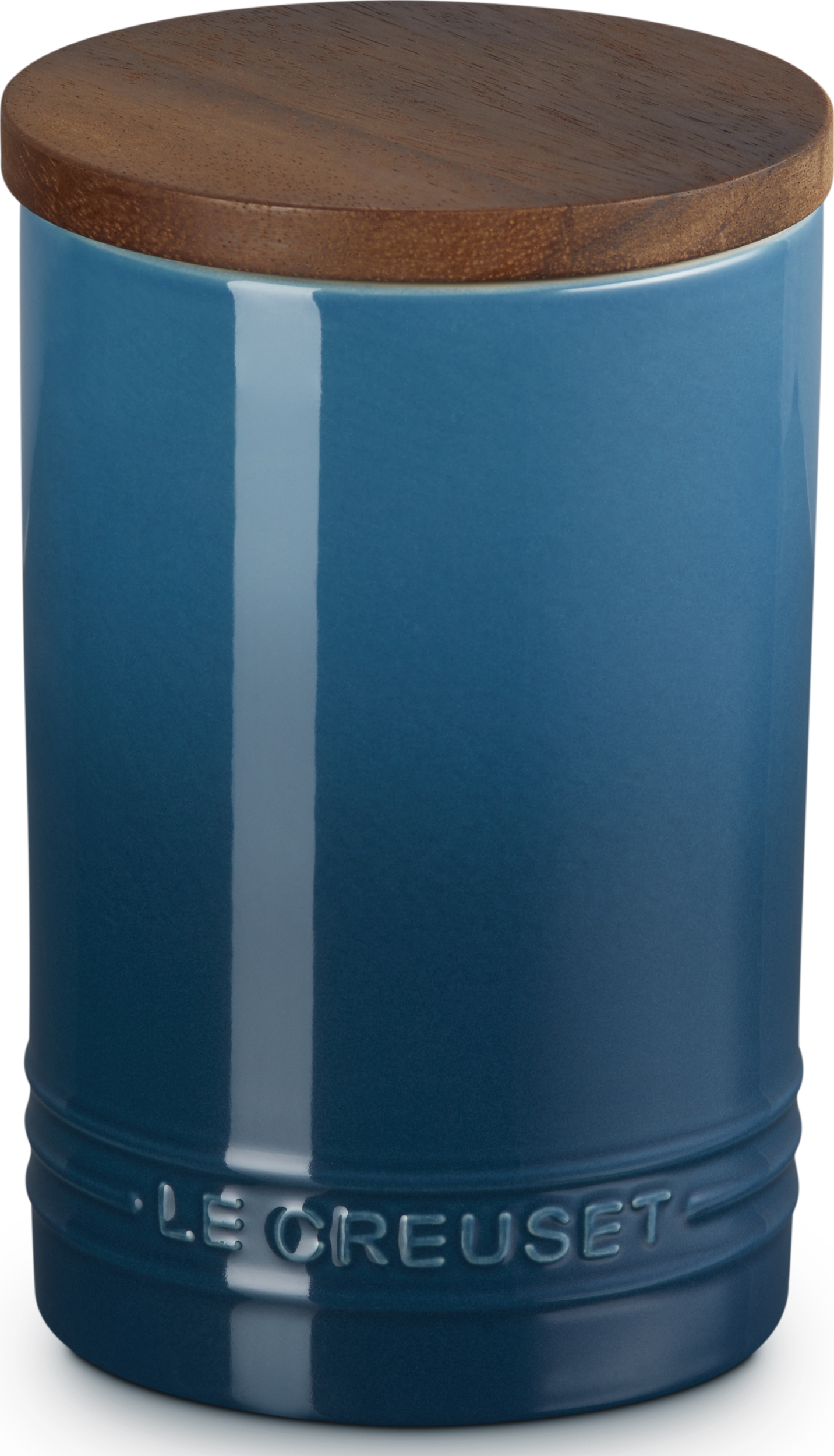 Le Creuset Vorratsdose mit Holzdeckel, 770 ml, Meeresblau