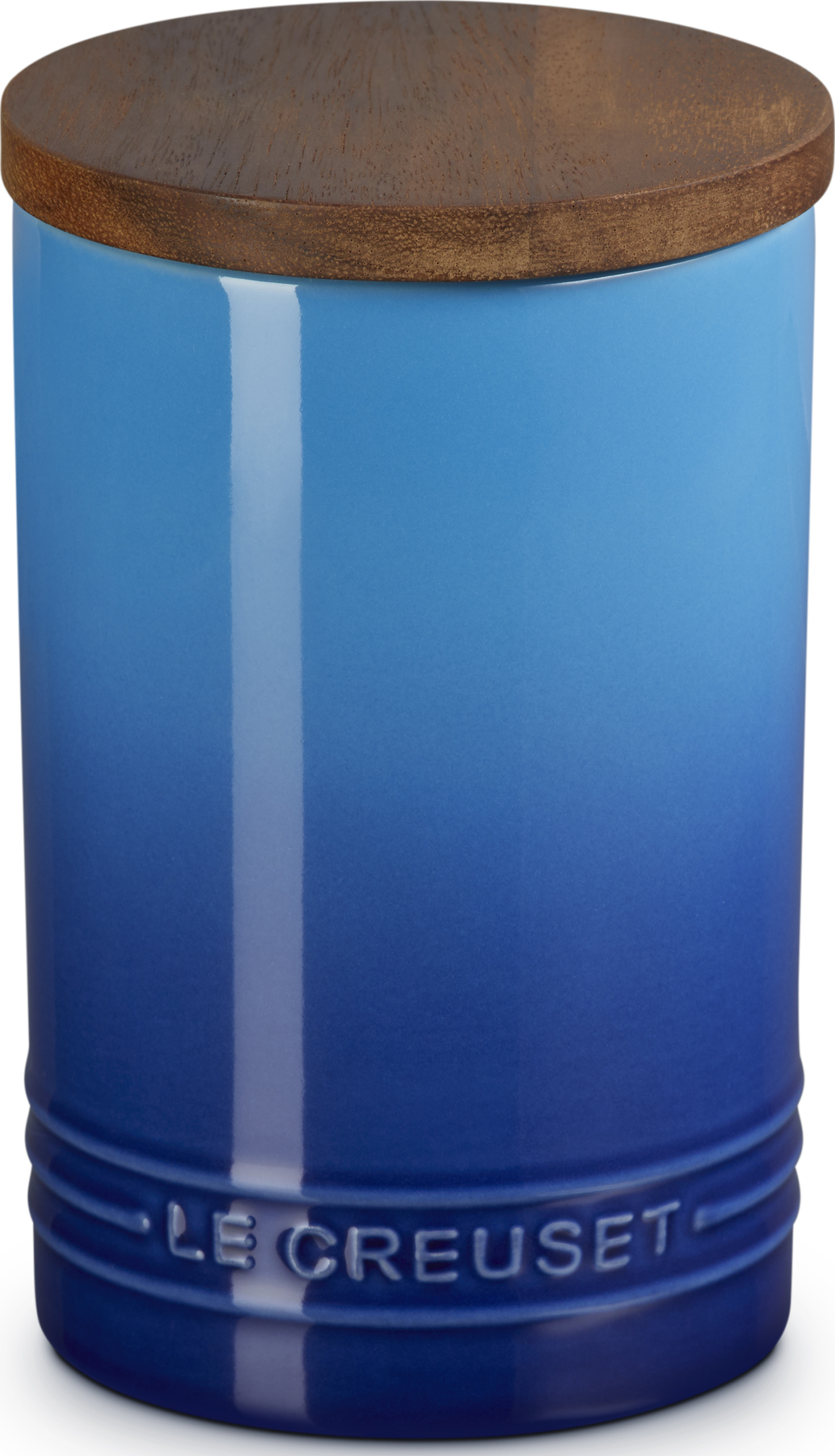 Vorratsdosen keramisch Le Creuset Vorratsdose Mit Holzdeckel, 770 Ml, Tiefblau