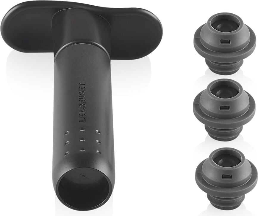 Le Creuset WA-137 Pompe à Vin, noire, en plastique