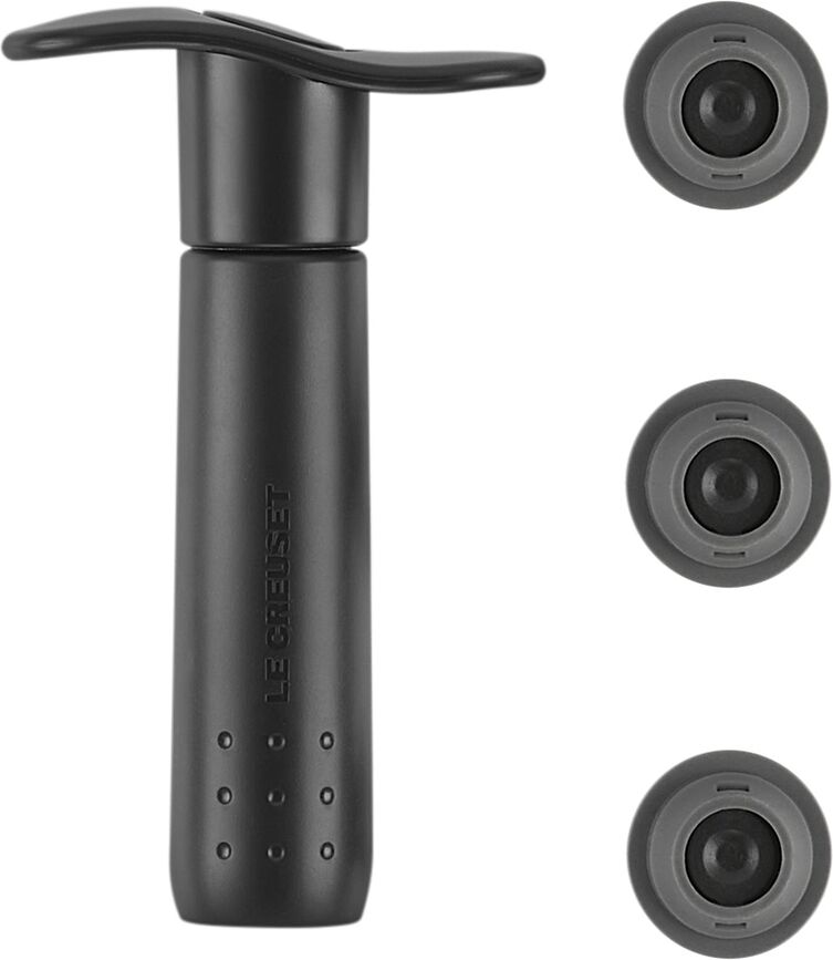 Le Creuset WA-137 Pompe à Vin, noire, en plastique