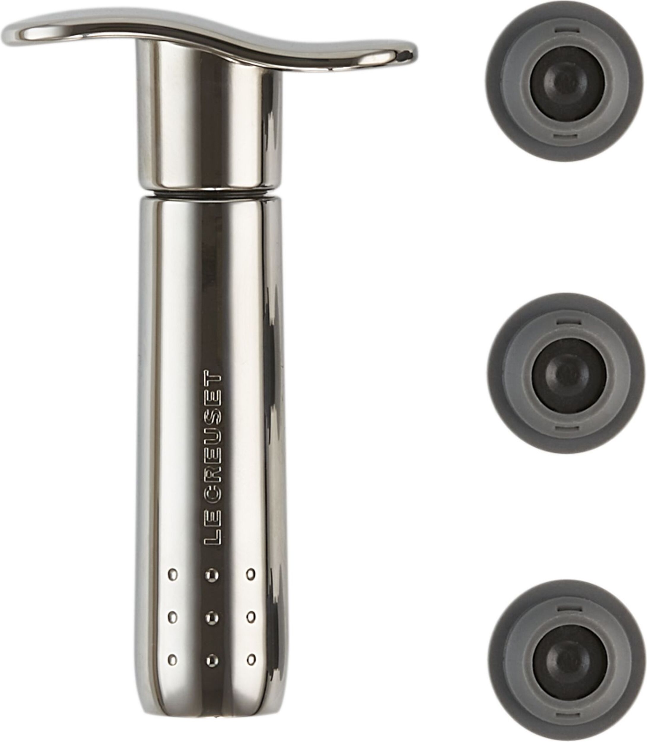 Le Creuset WA-137B Weinpumpe silberfarben dunkel aus Metall