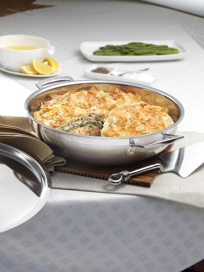 Lonac troslojni s ručkama 30 cm