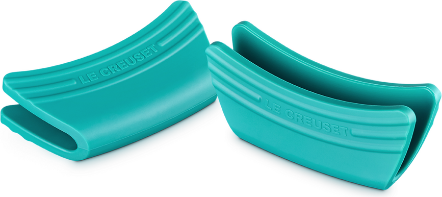 Maniques de cuisine Le Creuset en silicone, bleu riviera, lot de 2