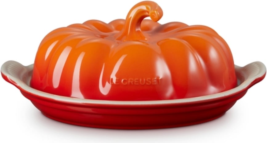 Mantequera Le Creuset, diseño de calabaza, blanca