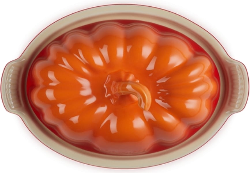 Mantequera Le Creuset, diseño de calabaza, blanca