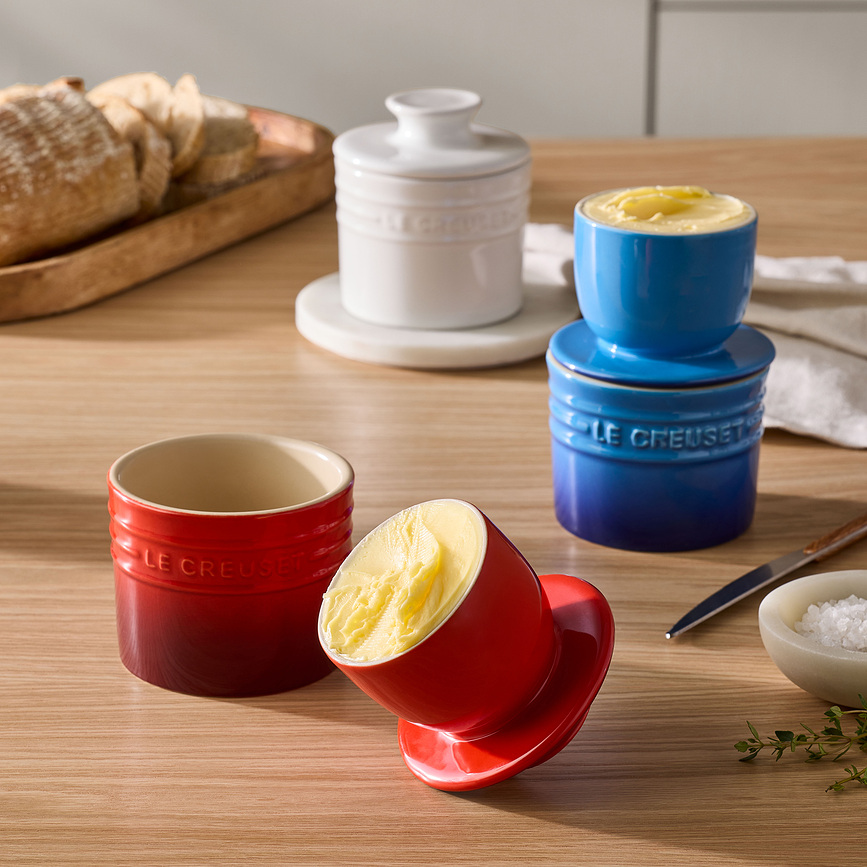 Mantequera de agua Le Creuset, blanca
