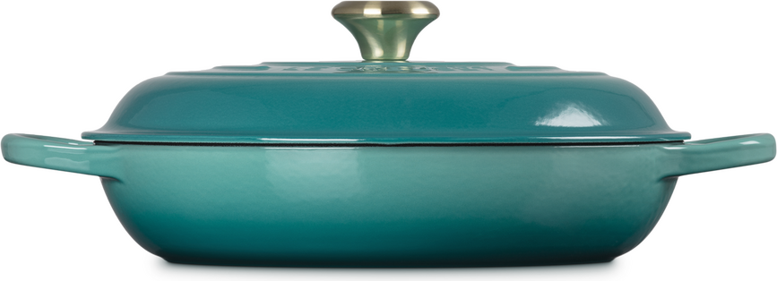 Marmite Gourmet basse 30 cm, bleu riviera