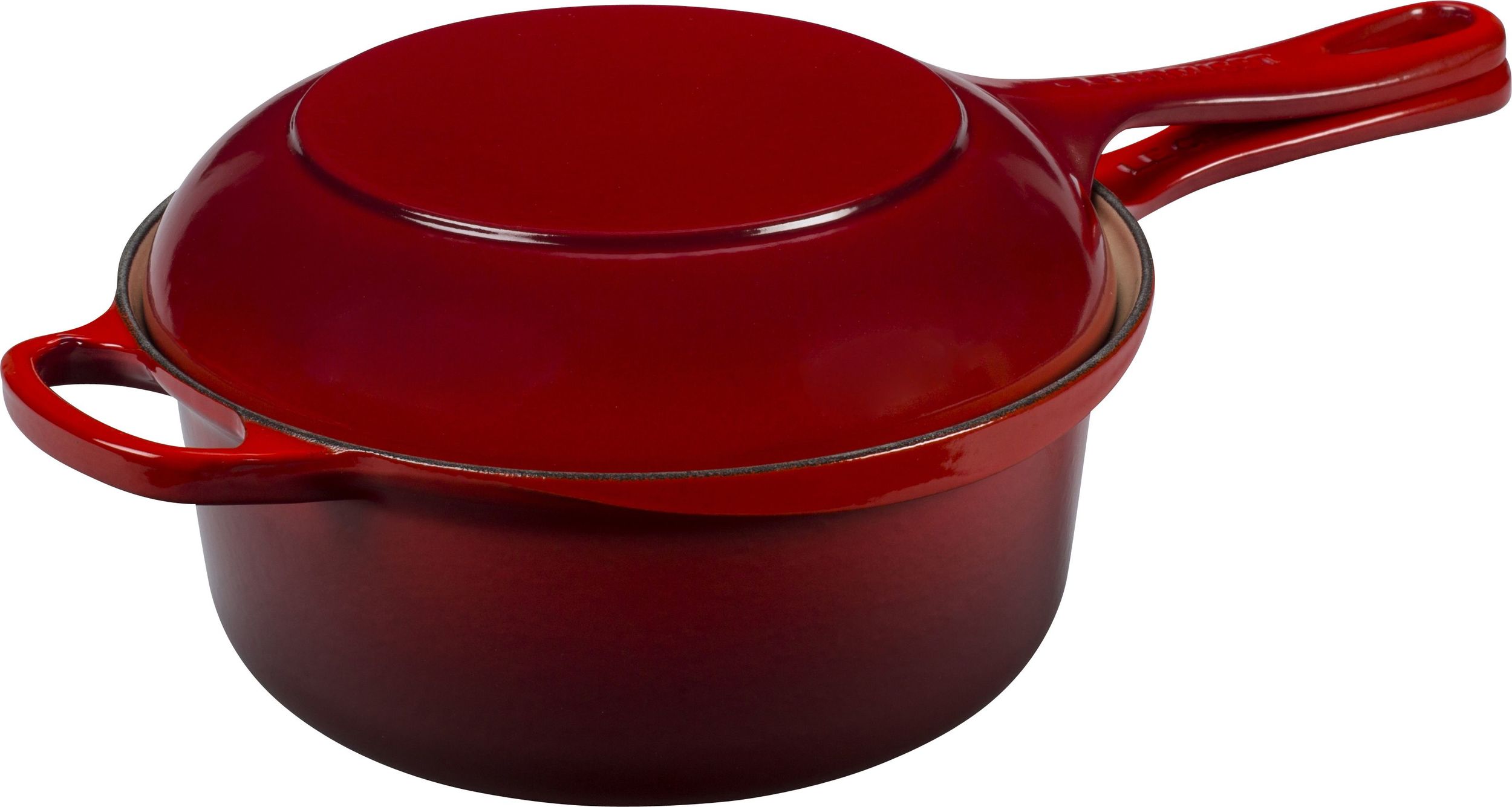 Marmitout Signature Kasserolle 22 cm kirschrot 2in1