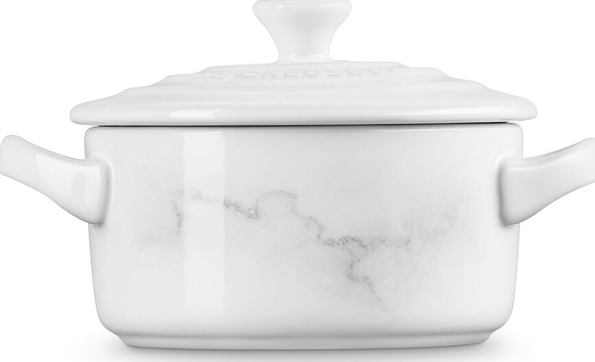 Mini Cocotte Back- und Servierplatte 250 ml marble