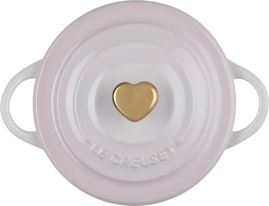 Mini Cocotte Heart Σκεύος, για ψήσιμο και σερβίρισμα, 250 ml, ανοιχτό ροζ