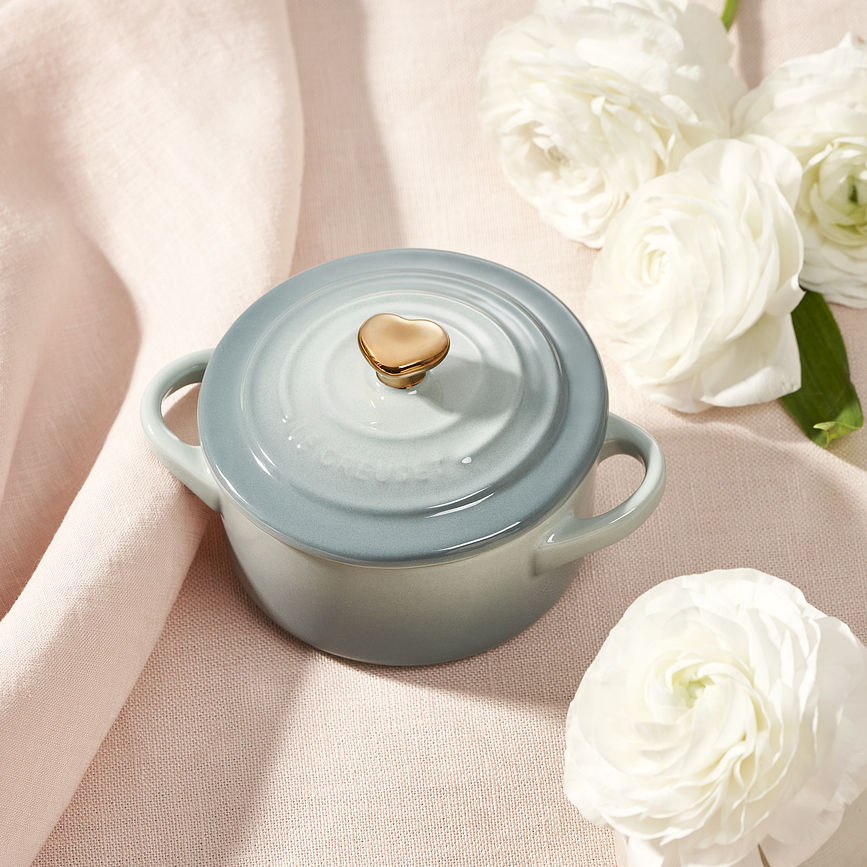 Mini Cocotte Heart Posuda za pečenje i posluživanje oblik srca 250 ml svijetloružičasta