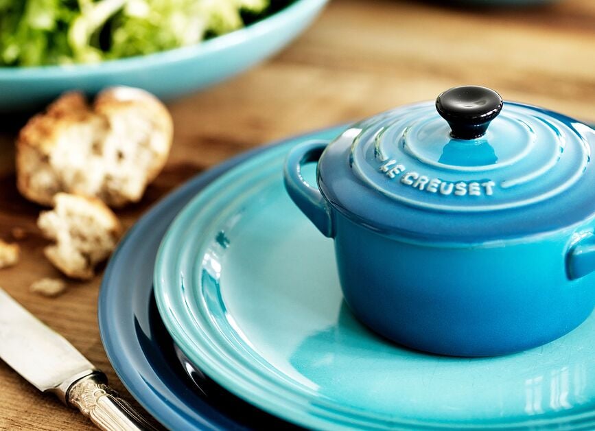 Cocotte Mini para hornear y servir, 250 ml, azul profundo