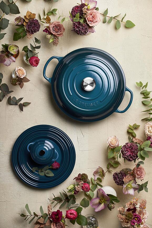 Cocotte Mini para hornear y servir, 250 ml, azul profundo