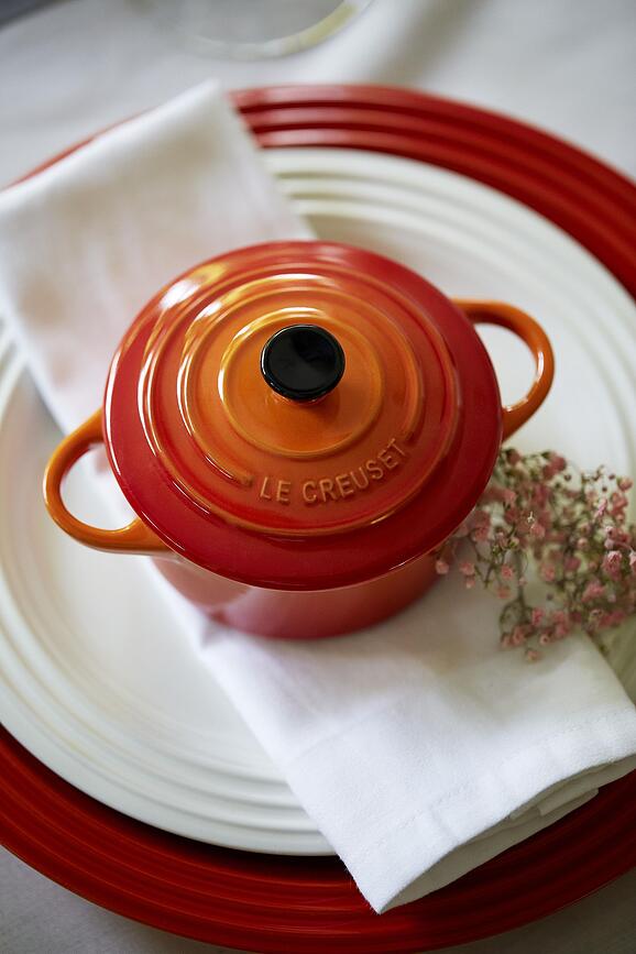 Cocotte Mini para hornear y servir, 250 ml, azul profundo