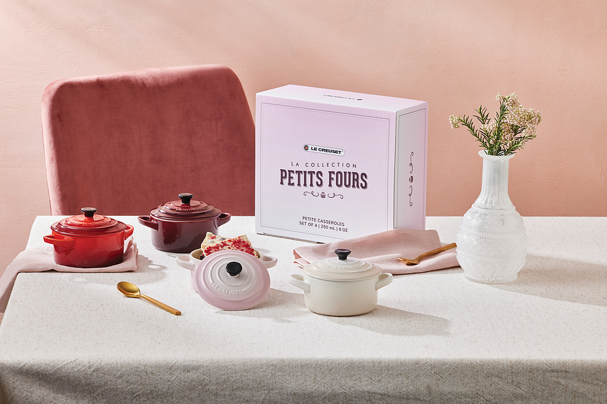 Mini Cocotte para hornear y servir Petits Fours, 250 ml, 4 unidades