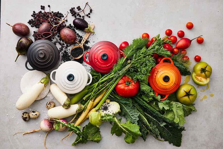 Mini Cocotte Posoda za peko in serviranje, 250 ml, češnjeva, 4 kosi