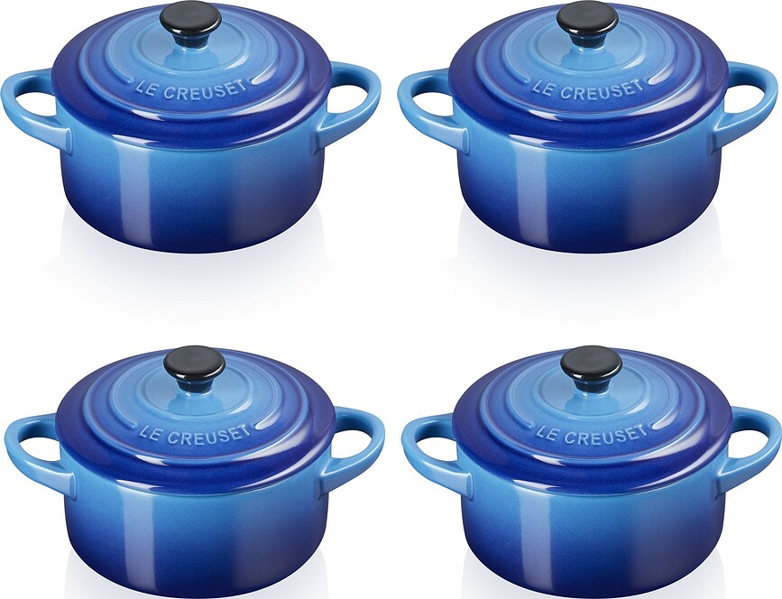 Mini Cocotte Posode za peko in serviranje, 250 ml, globoko modre, 4 kosi