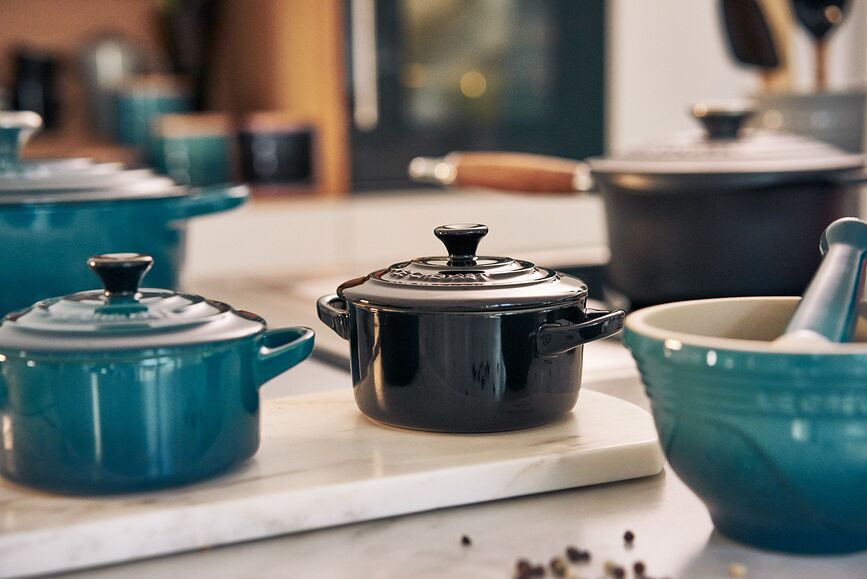 Mini Cocotte pour cuisson et service, 250 ml, cerise, Lot de 4