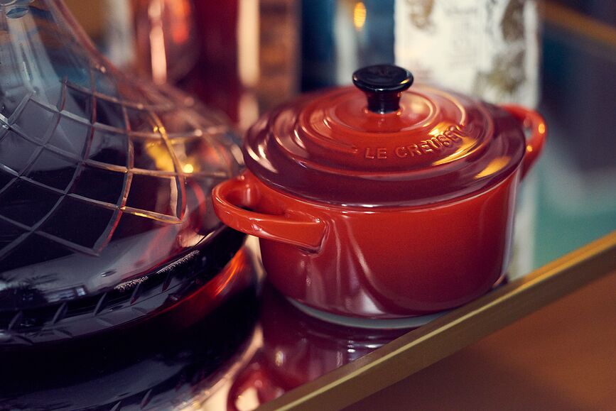 Mini Cocotte pour cuisson et service, 250 ml, cerise, Lot de 4