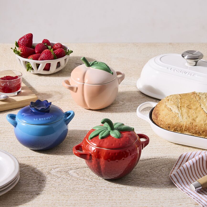 Μίνι Cocotte σκεύος ψησίματος και σερβιρίσματος, ροδακινί, 580 ml