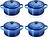 Mini Cocotte Ugnsformar 250 ml, djupblå, 4 st