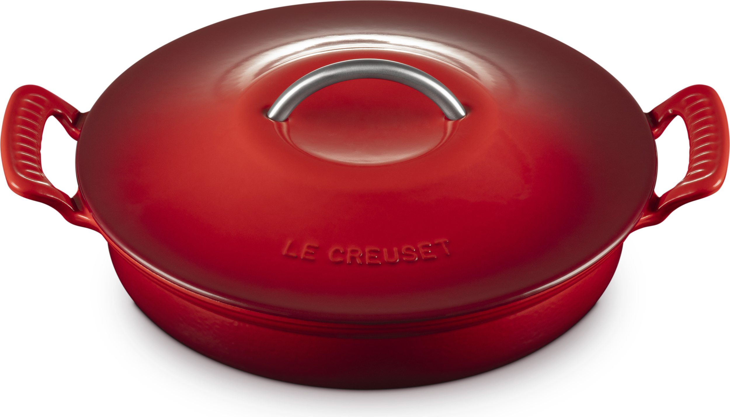 Modern Heritage Gourmet flacher Kochtopf 28 cm, kirschrot