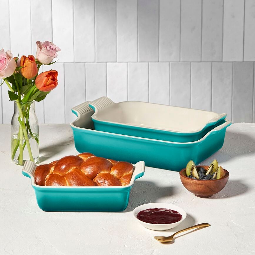 Fuente para Horno Heritage, 24 x 32 cm, gris claro