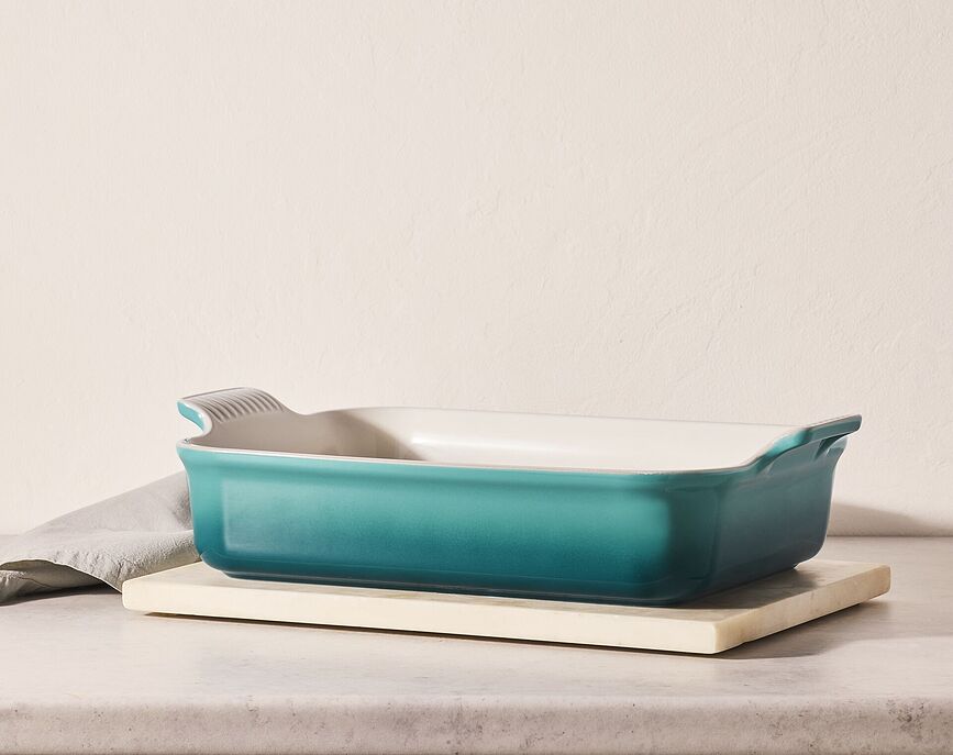 Fuente para Horno Heritage, 24 x 32 cm, gris claro