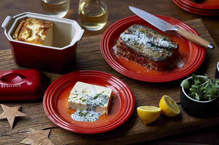 Terrina con prensa Heritage, 14 cm, rojo cereza